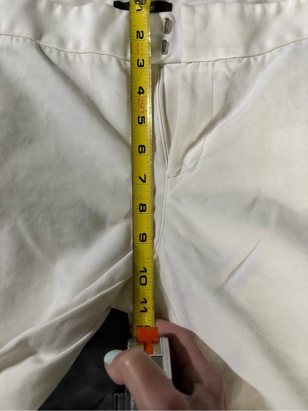 Forever 21 White Low-Rise Straight Pants - Picture 6 of 6